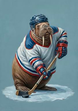 Walrus Hockey Player