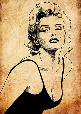 Marilyn Monroe Vintage Comic Art