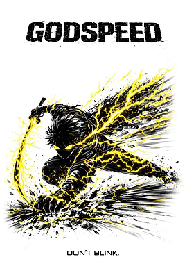 Godspeed Lightning Anime Gym Art