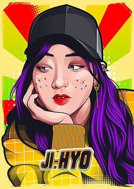 Ji-Hyo Portrait with Star Accents