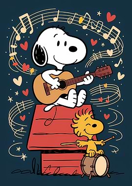 Snoopy and Woodstock Musical Duo