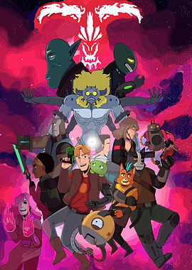 Final Space Characters in Space