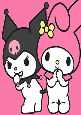 Kuromi and My Melody Illustration