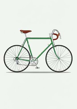 Green Vintage Road Bicycle