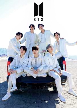 BTS Group Photo in White Suits