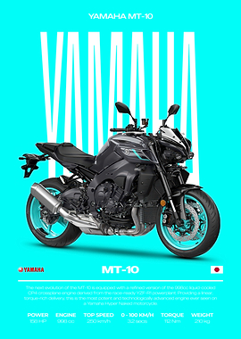 Yamaha MT-10 Motorcycle Poster
