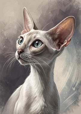 Elegant Oriental Cat Portrait