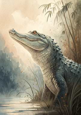 Alligator in a Swamp