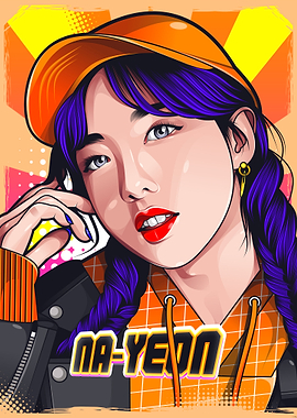 Na-Yeon Portrait with Orange and Purple