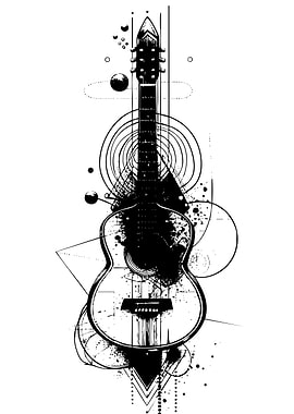 Abstract Guitar Art