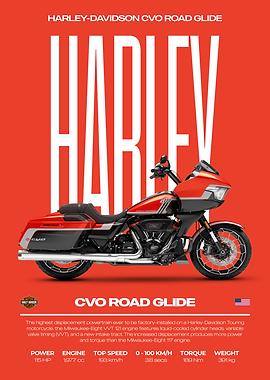 Harley-Davidson CVO Road Glide Motorcycle Poster