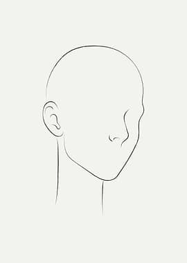 Ausência – Minimalist Line Art Portrait