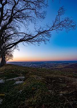 Hilltop View at Dusk
