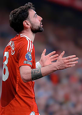 Football Player Looking Up