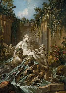 Venus and Putti at a Fountain
