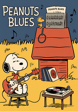 Peanuts Blues with Snoopy and Woodstock