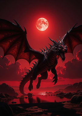 Dragon Under a Blood Moon