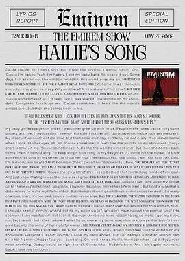 Eminem Hailie's Song Lyrics Report