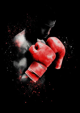 Boxer in Red Gloves