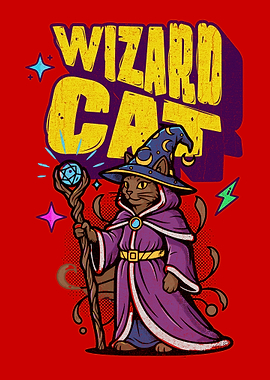 Wizard Cat with Staff