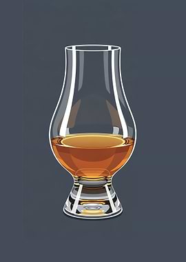 Glass of Amber Whiskey