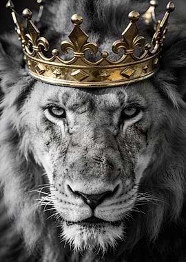 Lion King with Golden Crown