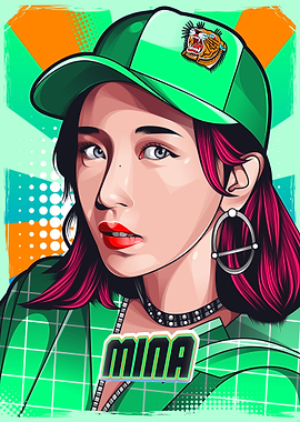 Mina in a Green Cap