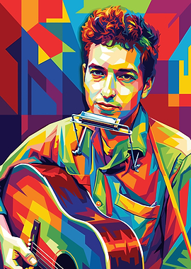 Bob Dylan Pop Art Portrait