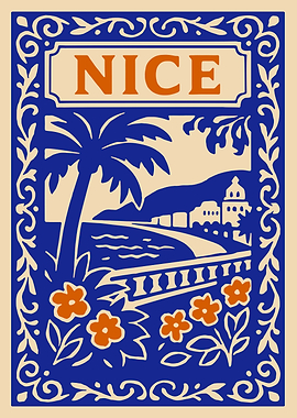 Vintage Nice Travel Poster