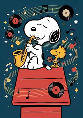 Snoopy and Woodstock Musical Duo