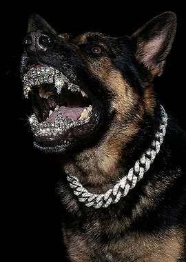 Diamond Grill German Shepherd