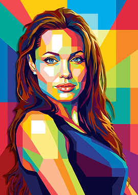 Angelina Jolie Pop Art Portrait