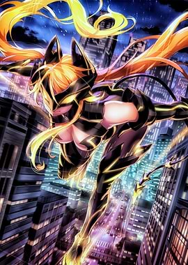 Anime Woman in Futuristic Armor