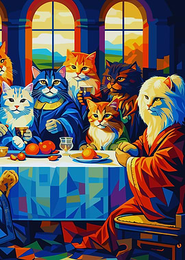 Cats at a Last Supper