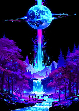 Alien Planet Waterfall