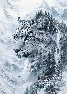 Snow Leopard Sentinel of the Snowy Mountains
