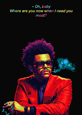 The Weeknd Pop Art Portrait