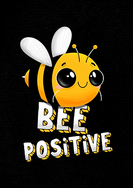 Cute Bee with Inspirational Text