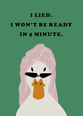 Funny Duck with Sunglasses and Towel