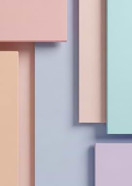 Pastel Geometric Shapes Background