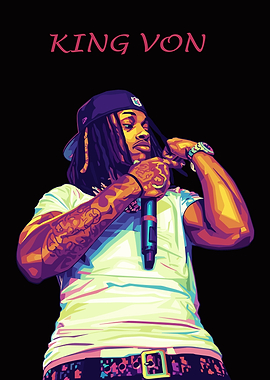 King Von Pop Art Portrait