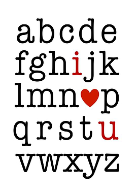 Alphabet with Red Accents