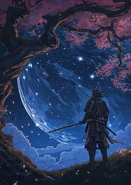 Samurai Under a Starry Sky
