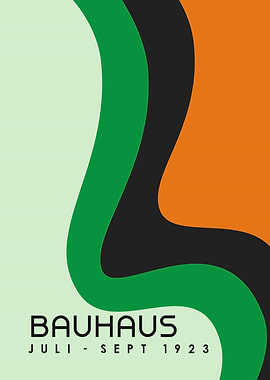 Bauhaus Poster with Abstract Shapes