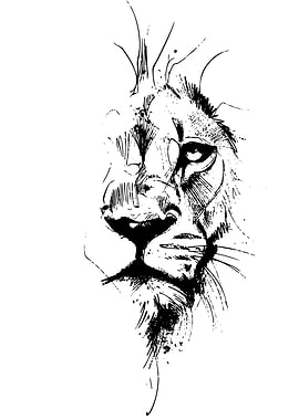 Lion Head Sketch