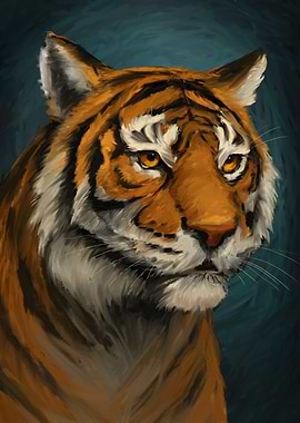Tiger Portrait Painting