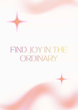 Find Joy in the Ordinary, Inspirational Quote poster