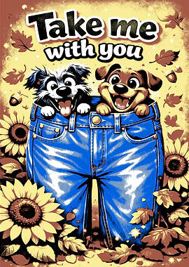 Cute Dogs in Jeans