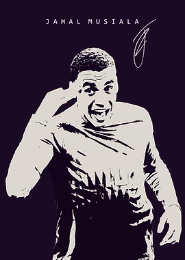 Jamal Musiala Pop Art Portrait