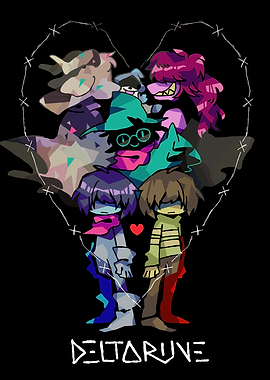 Deltarune Characters Heart Art